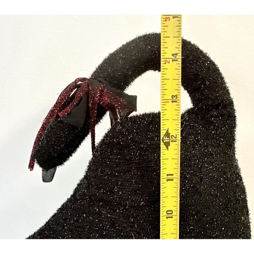 Kids of America 14.5" Black Halloween Cat Metallic Vintage 2000 Plush Toy - Picture 5 of 11